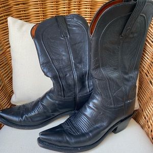 Lucchese Cowboy Boots -Black - Style: Burn Ranch